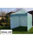 Zahradní párty stan PROFI STEEL 3 x 3 - zeleno-bílá pruhovaná