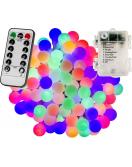 Párty LED osvětlení 10 m - barevné 100diod - BATERIE ovladač